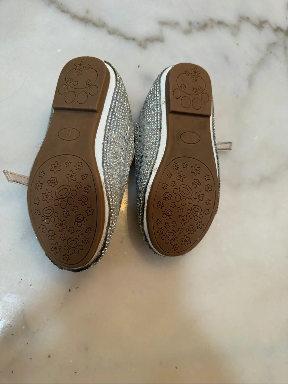 Stride Rite Silver Sparkle Mary Jane Dress Shoes